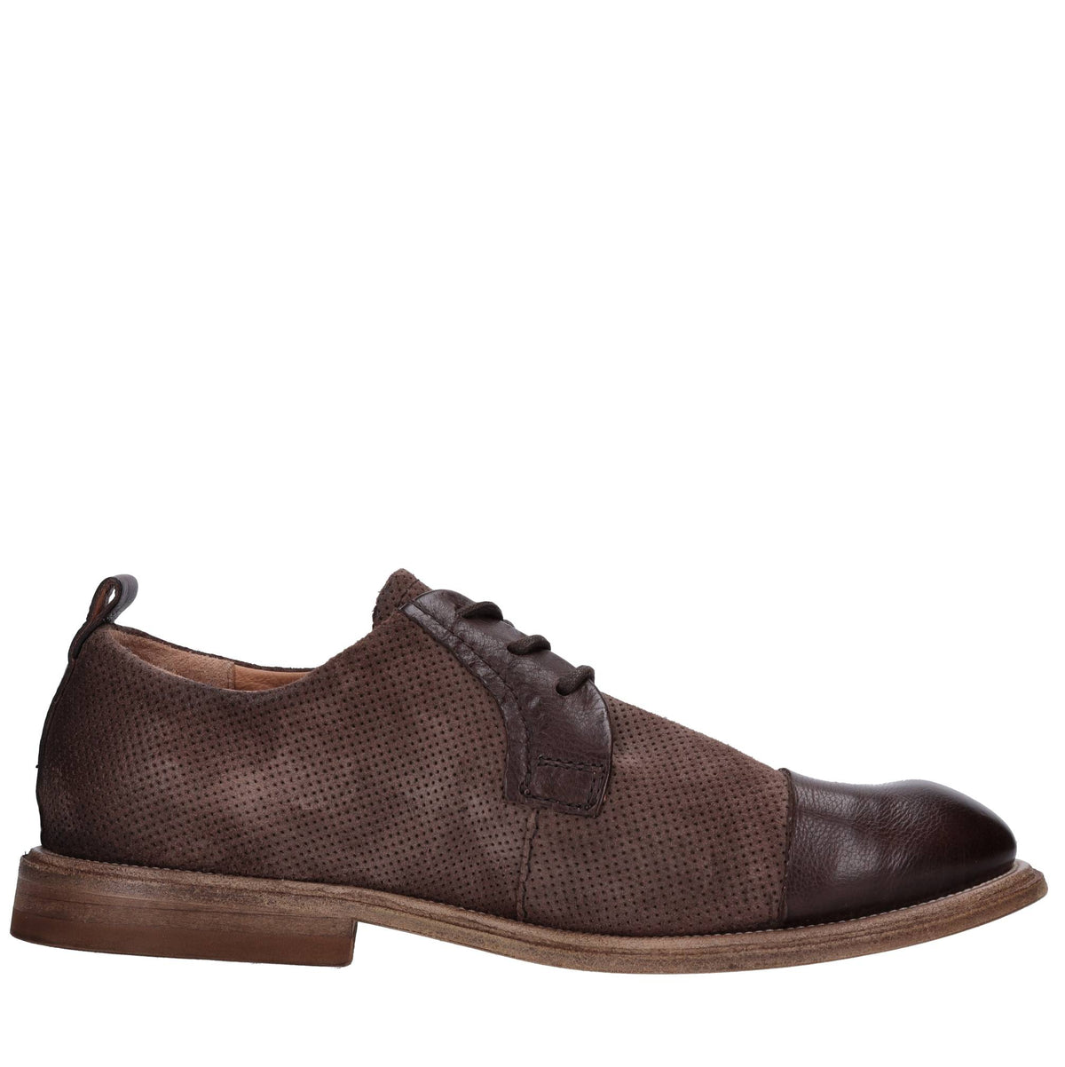 Stringate in pelle e camoscio 