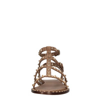 Sandali flat in pelle 