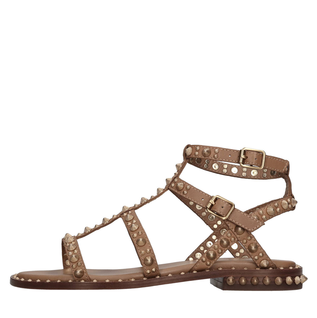 Sandali flat in pelle 