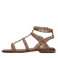 Sandali flat in pelle 