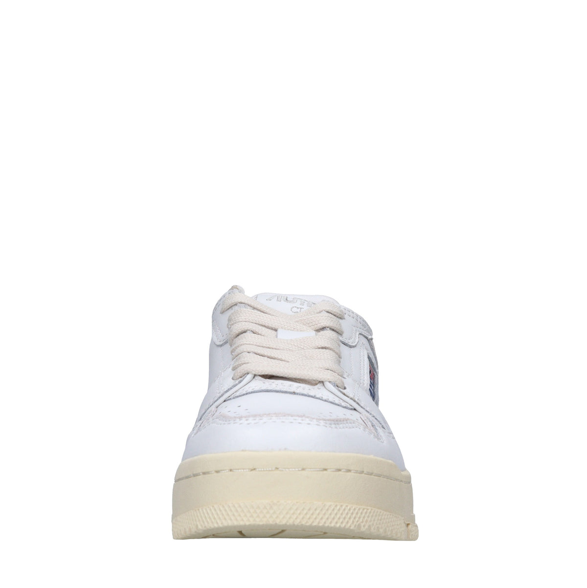 Sneakers in pelle e tessuto 