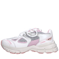 Sneakers in pelle e tessuto 