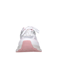 Sneakers in pelle e tessuto 