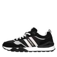 Sneakers in camoscio, ecopelle e tessuto 
