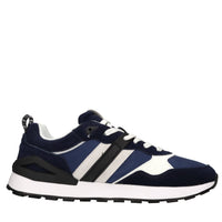 Sneakers in camoscio, ecopelle e tessuto 