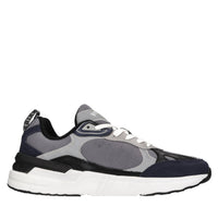 Sneakers in camoscio, ecopelle e tessuto 
