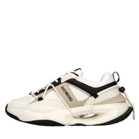 Sneakers in camoscio, ecopelle e tessuto 
