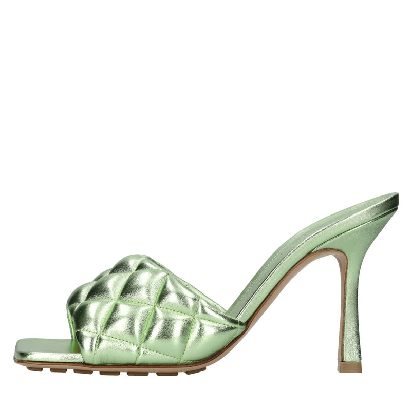 Mules in pelle trapuntata 