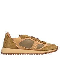 Sneakers in camoscio e tessuto 