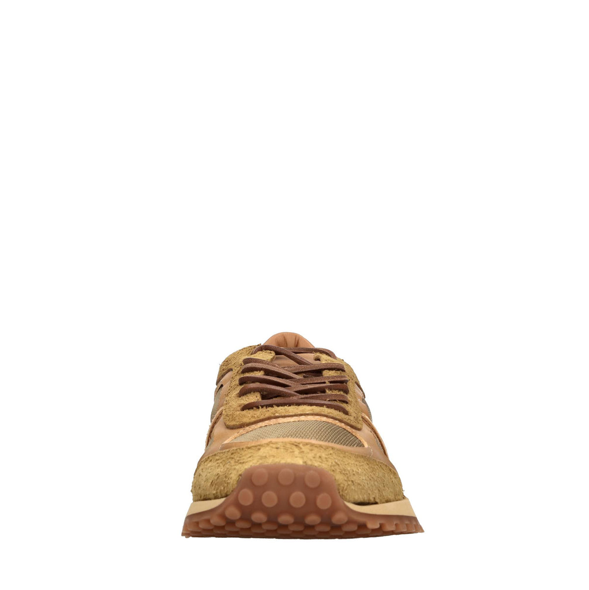 Sneakers in camoscio e tessuto 
