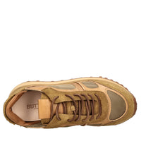 Sneakers in camoscio e tessuto 