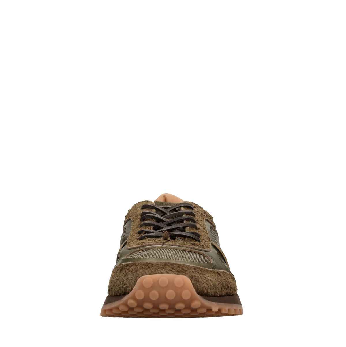 Sneakers in camoscio e tessuto 