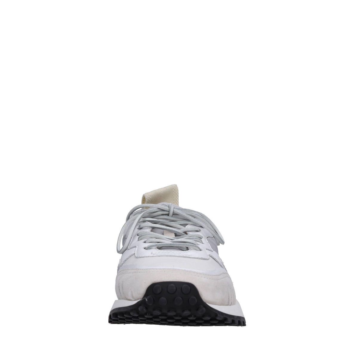 Sneakers in pelle e tessuto 