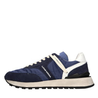 Sneakers in camoscio e tessuto 