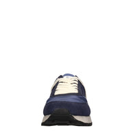 Sneakers in camoscio e tessuto 