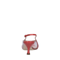 Décolleté slingback in plexi e vernice 