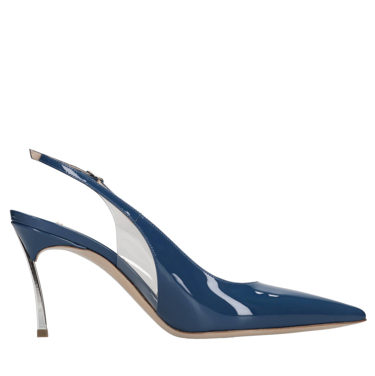 Décolleté slingback Blade in vernice e plexi 