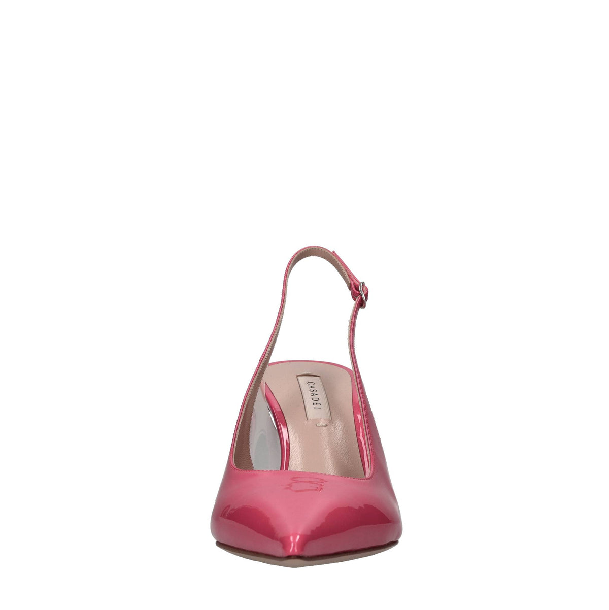 Décolleté slingback blade in vernice e plexi 