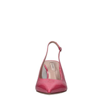 Décolleté slingback blade in vernice e plexi 