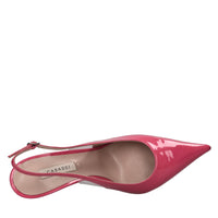 Décolleté slingback blade in vernice e plexi 