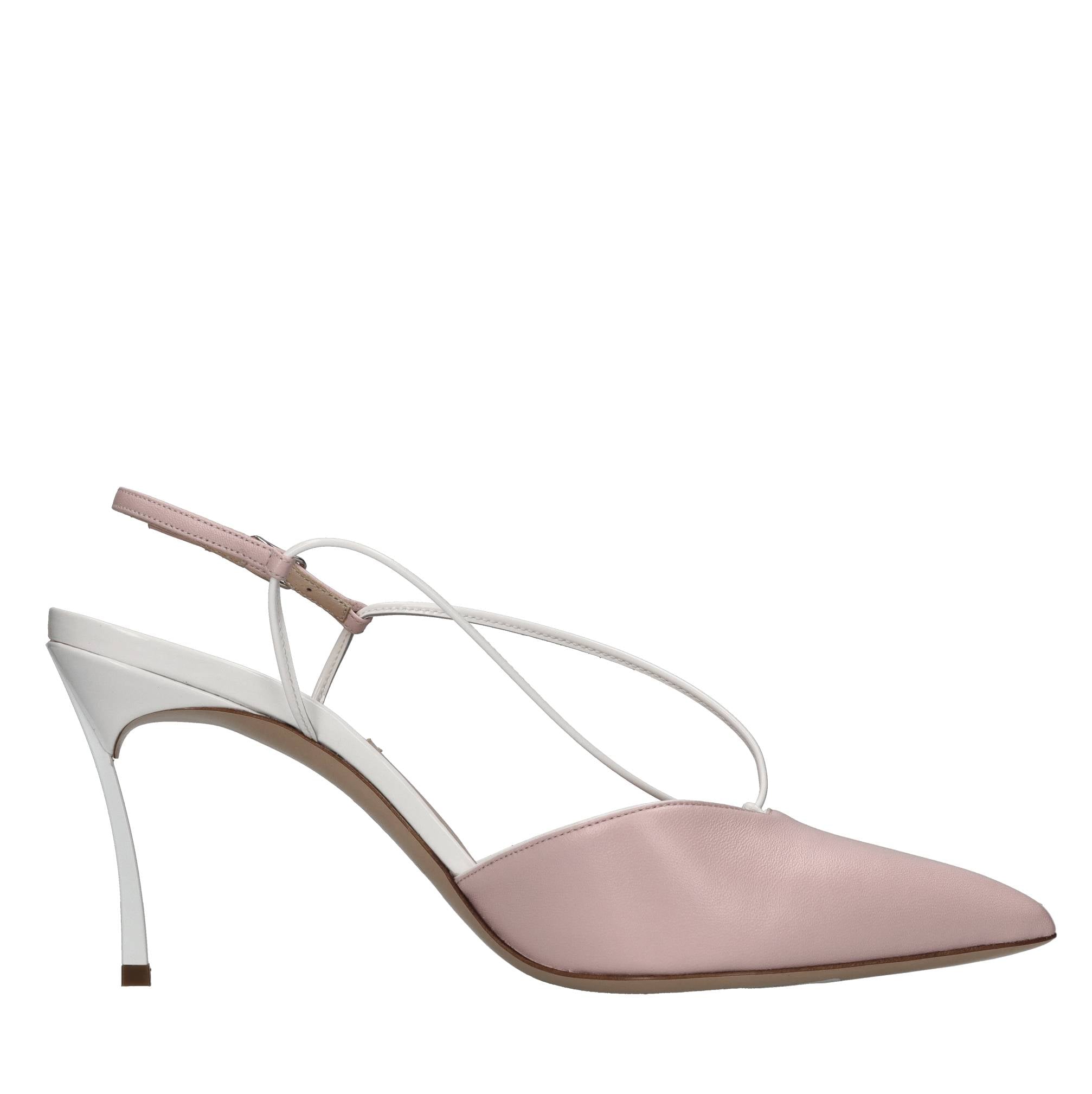 Décolleté blade slingback in pelle 