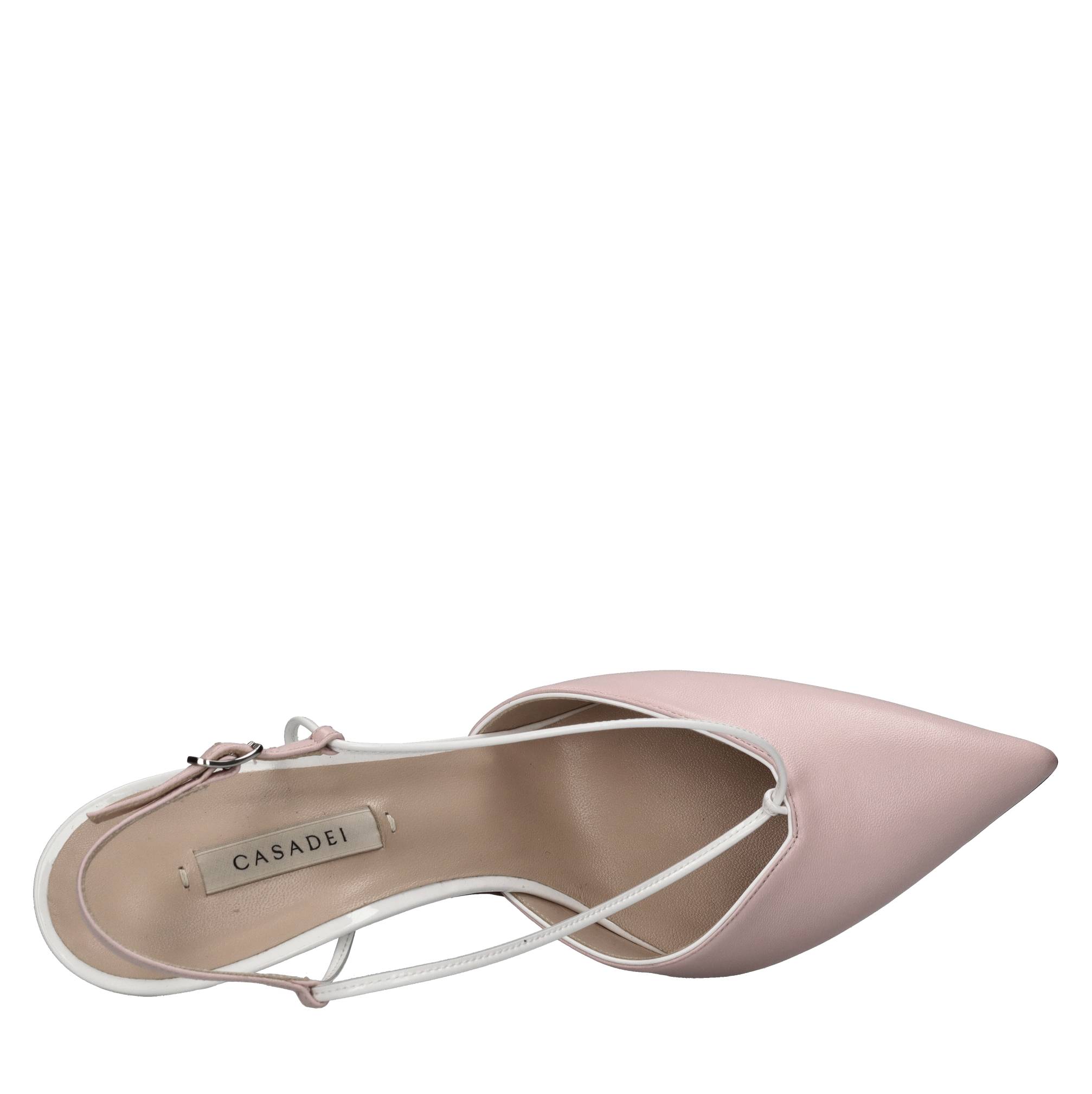 Décolleté blade slingback in pelle 