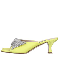 Mules in raso e strass 