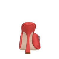 Mules in raso e strass 