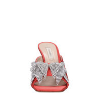 Mules in raso e strass 