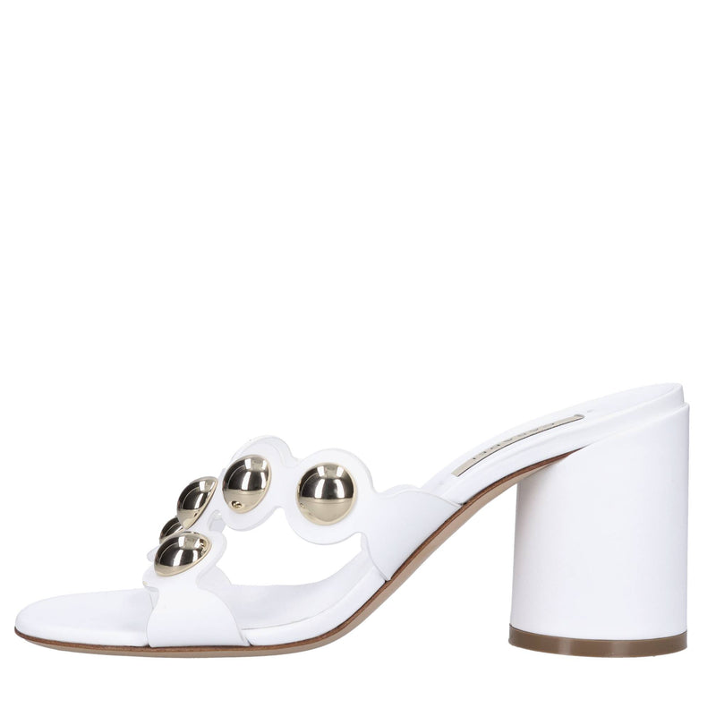 Mules in pelle e borchie 