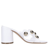 Mules in pelle e borchie 