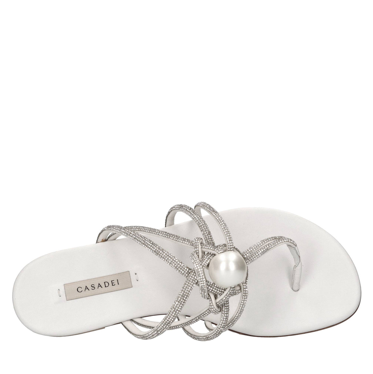 Sandali flat Labuan in pelle e strass 
