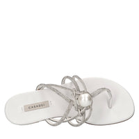 Sandali flat Labuan in pelle e strass 
