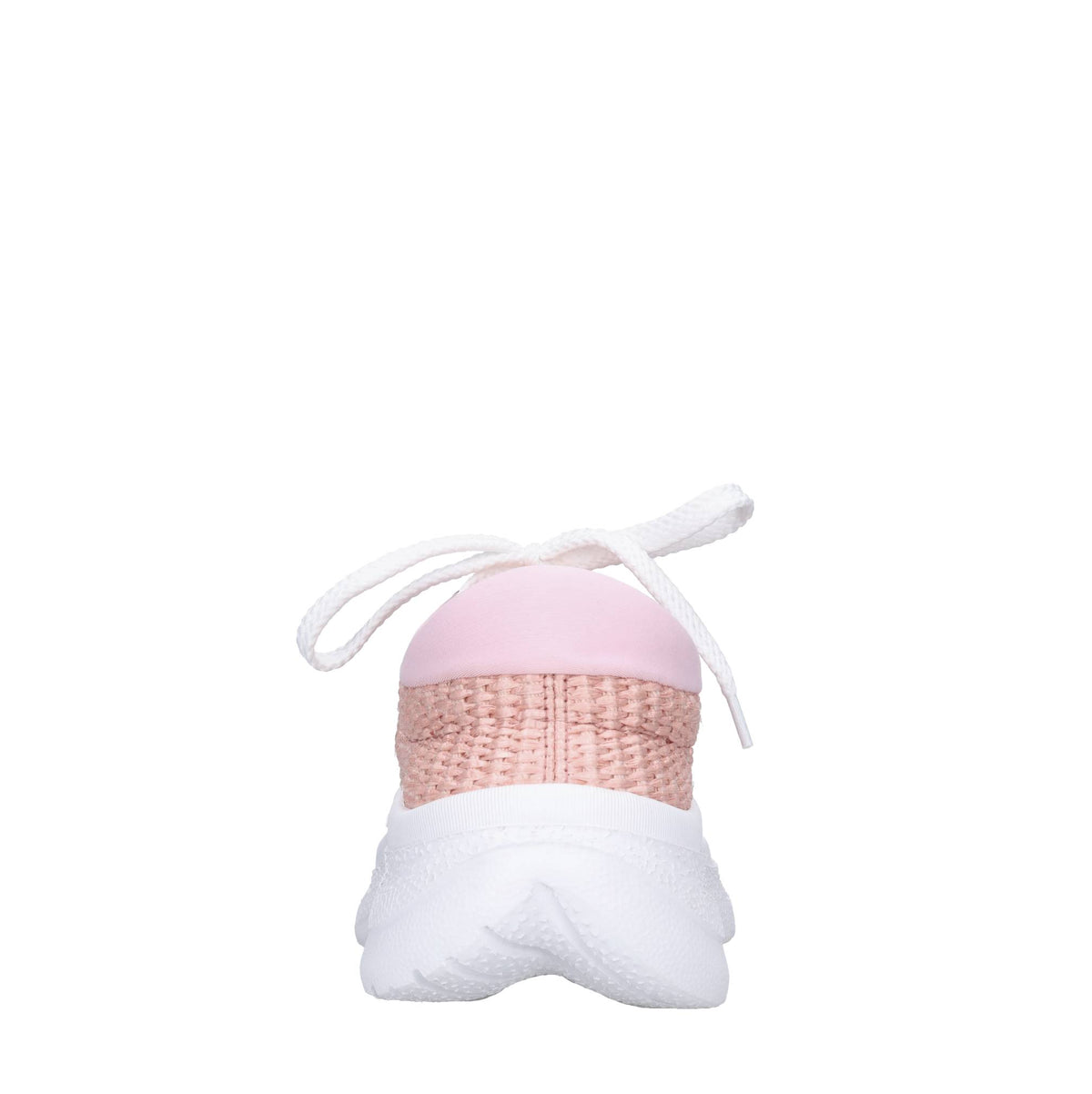Sneakers in pelle e rafia 