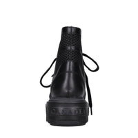 Sneakers in pelle e tessuto 
