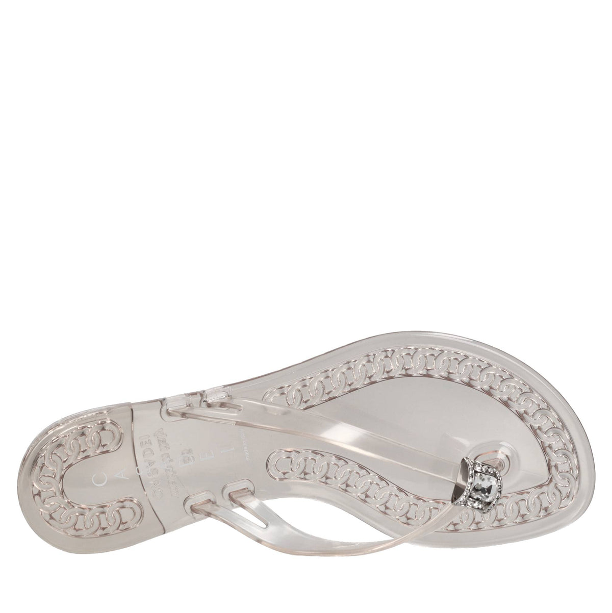 Sandali flat Jelly in PVC e Swarovski 