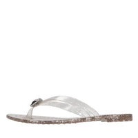 Sandali flat Jelly Glitter in PVC e Swarovski 