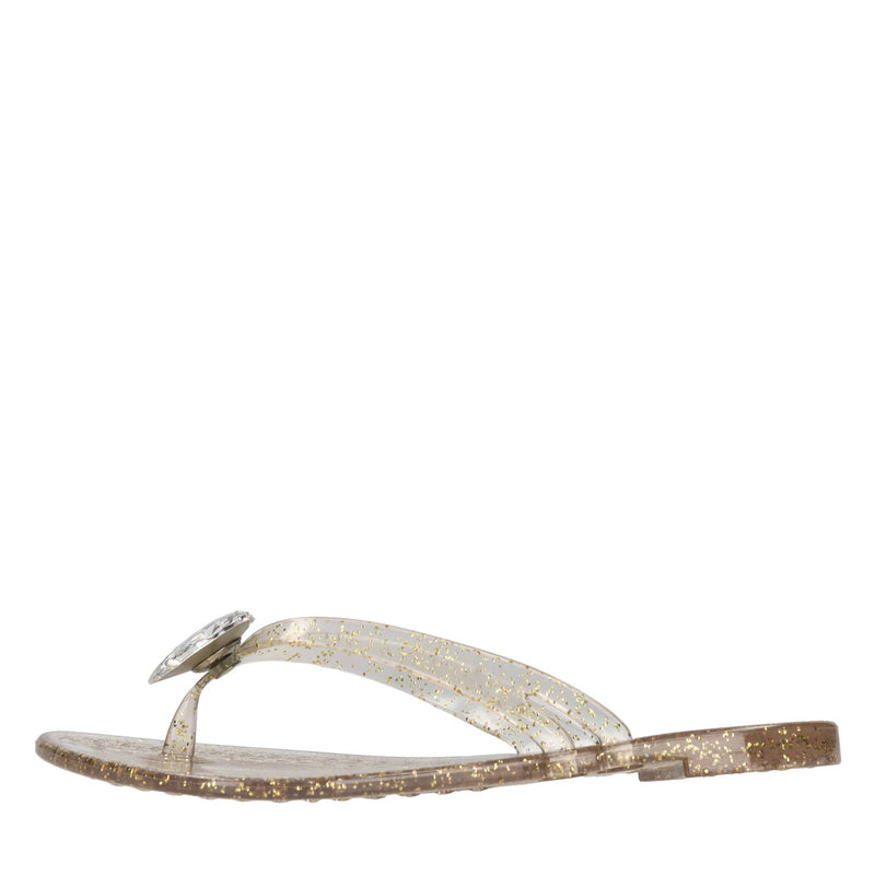 Sandali flat Jelly Glitter in PVC e Swarovski 