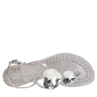Sandali flat Jelly Glitter in PVC e Swarovski 