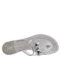 Sandali flat Jelly Glitter in PVC e Swarovski 