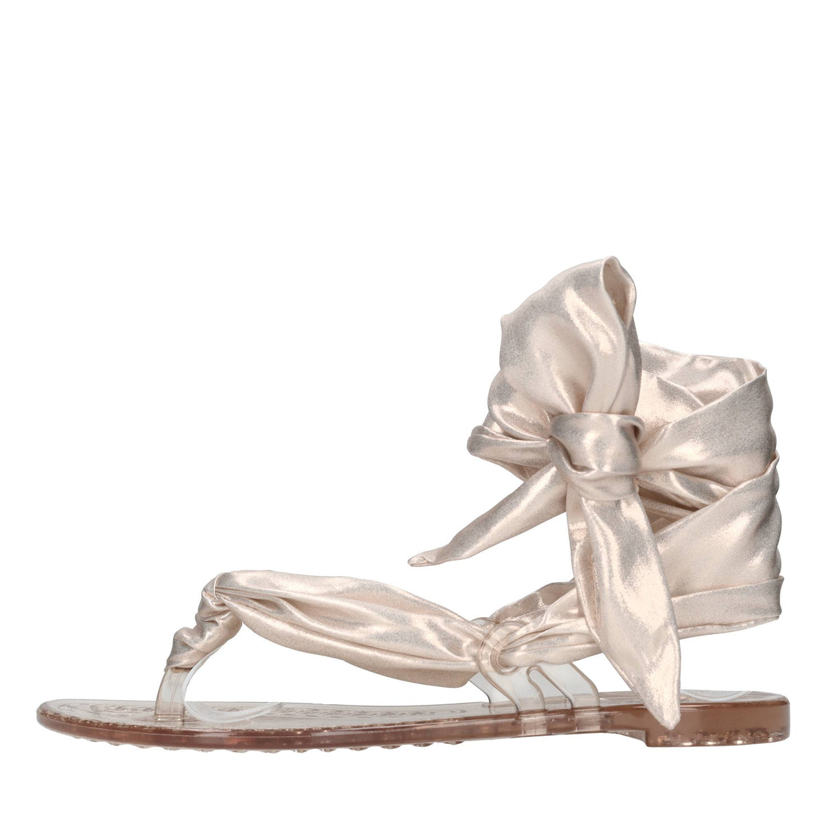 Sandali flat Jelly in PVC e tessuto 