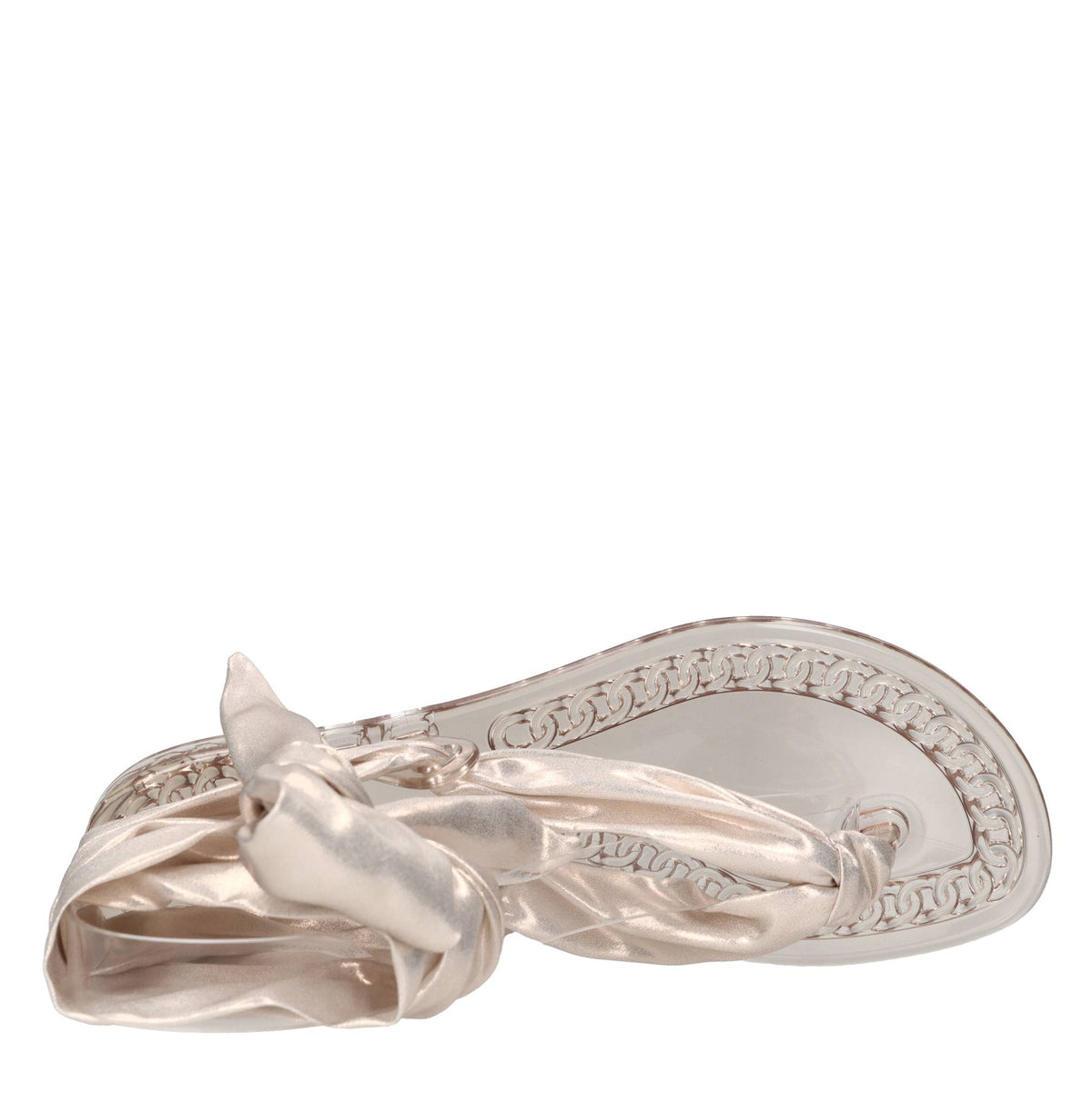 Sandali flat Jelly in PVC e tessuto 
