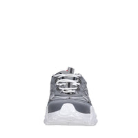 Sneakersr in pelle e tessuto 
