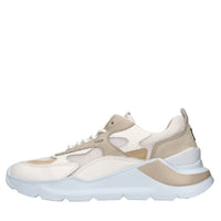 Sneakers in pelle e tessuto 