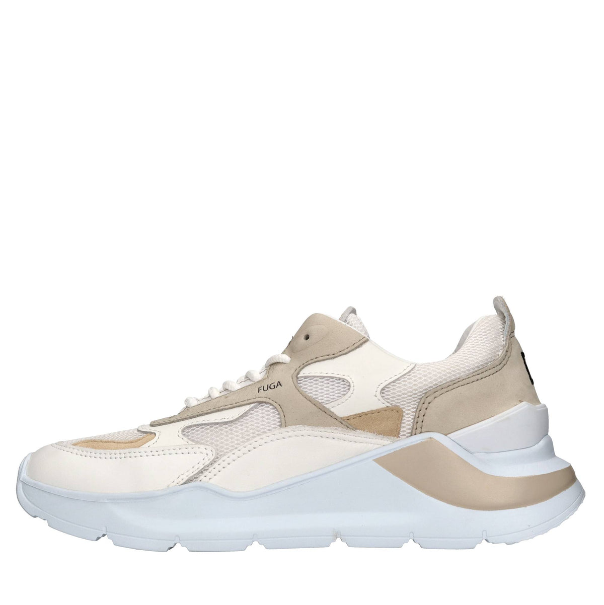 Sneakers in pelle e tessuto 