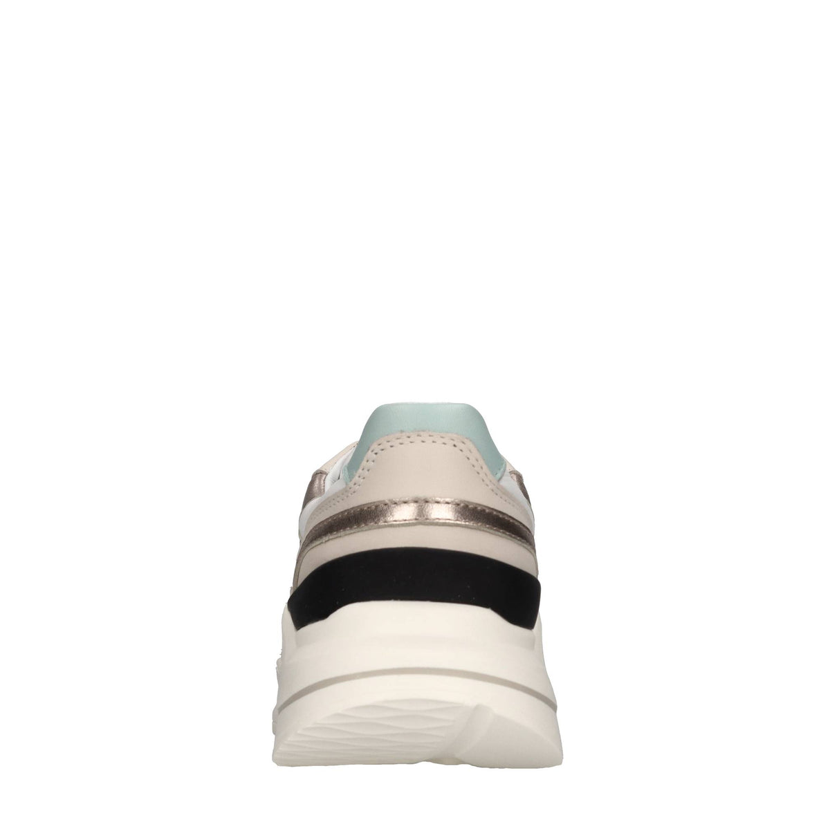 Sneakers in pelle e tessuto 