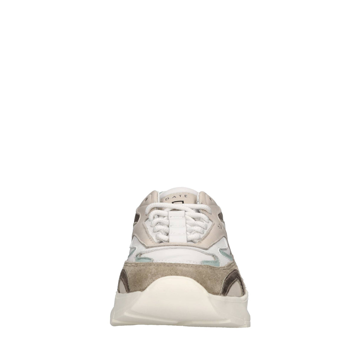 Sneakers in pelle e tessuto 