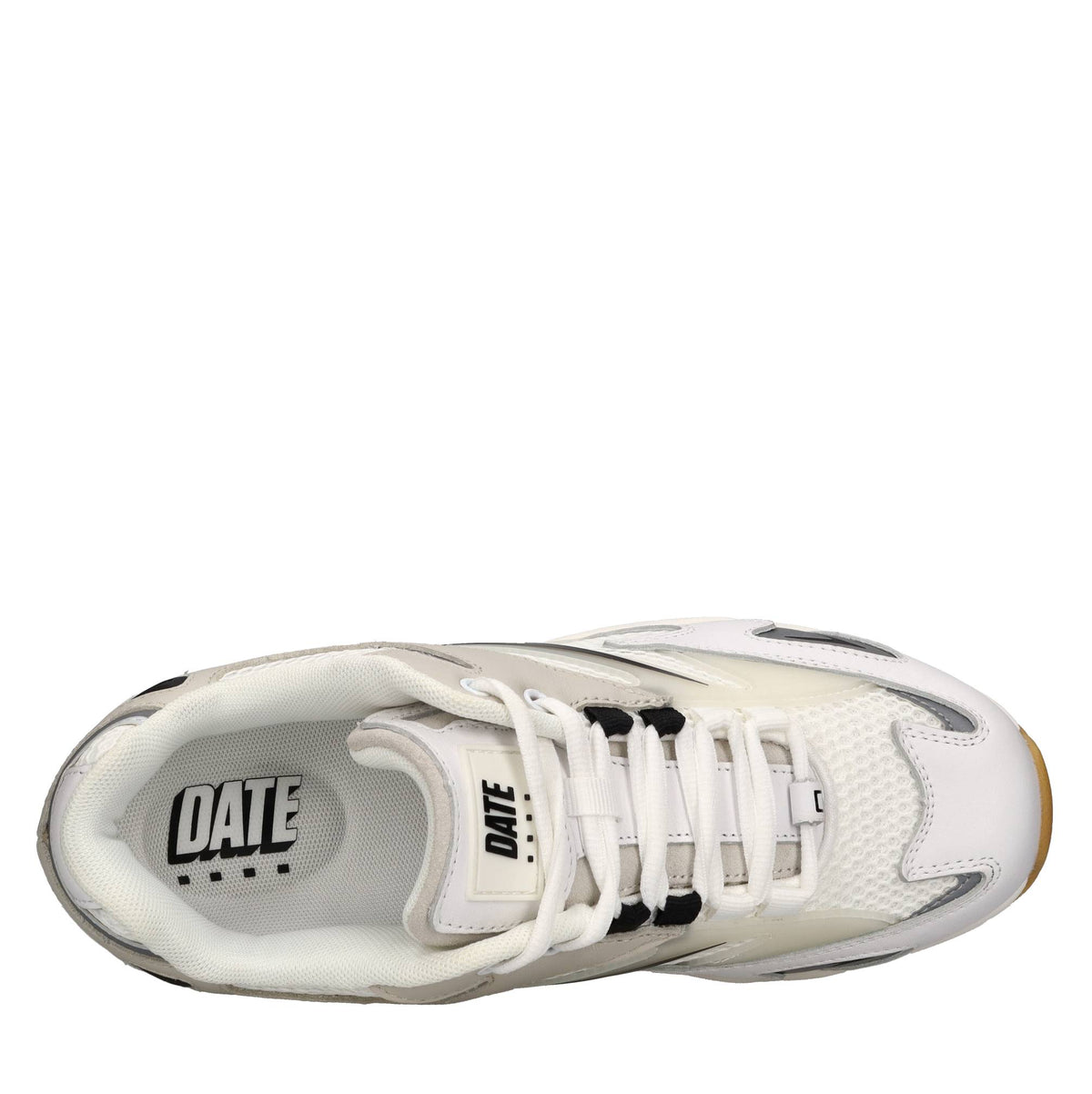 Sneakers in pelle e tessuto 