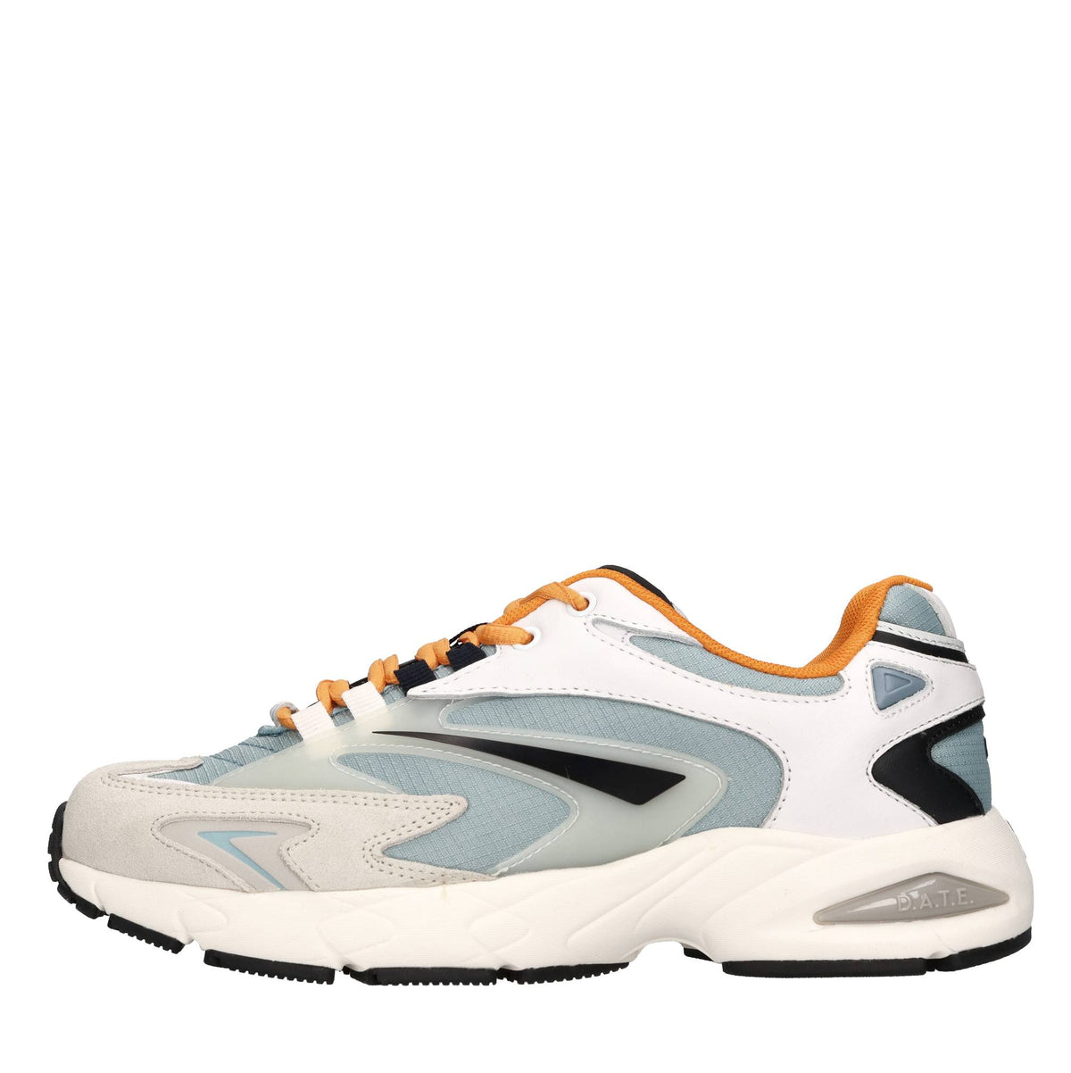 Sneakers in pelle e tessuto 
