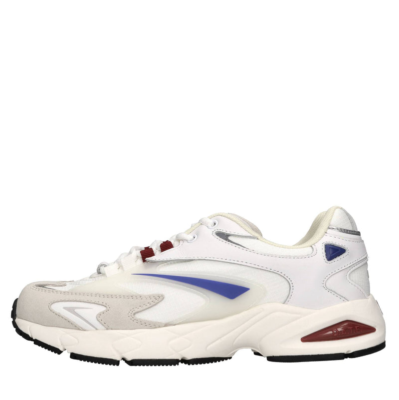 Sneakers in pelle e tessuto 